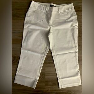 White Cropped Business Pants